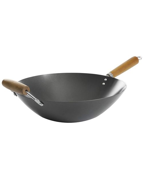 Hammond 14In Flat Bottom Carbon Steel Wok