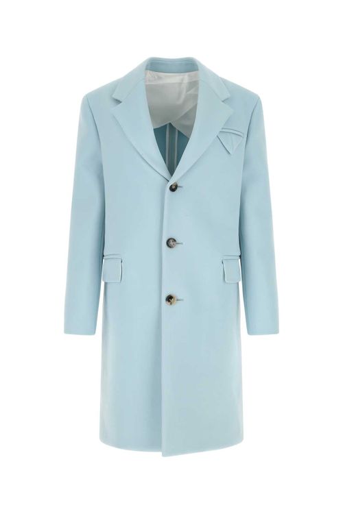 Tailored Wool-Blend Coat — Blue