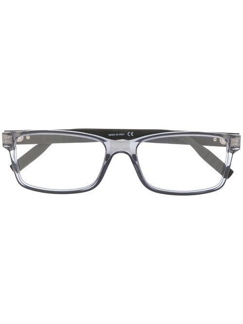 Rectangular-frame prescription glasses - Black