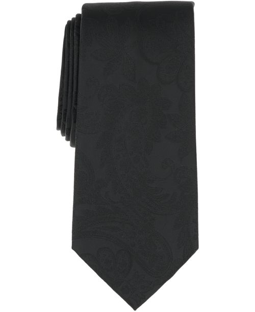 Men's Quigley Paisley Pattern Tie - Black