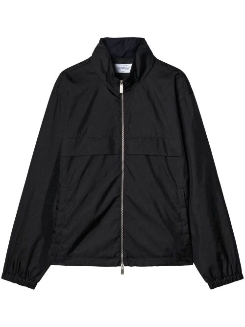 Jacquard Hooded Windbreaker Jacket for Men