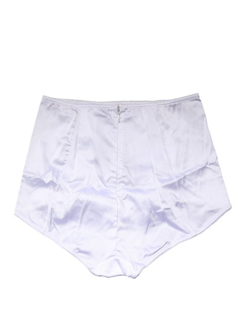 Silk-Blend High Waist Shaping Bodysuit — White