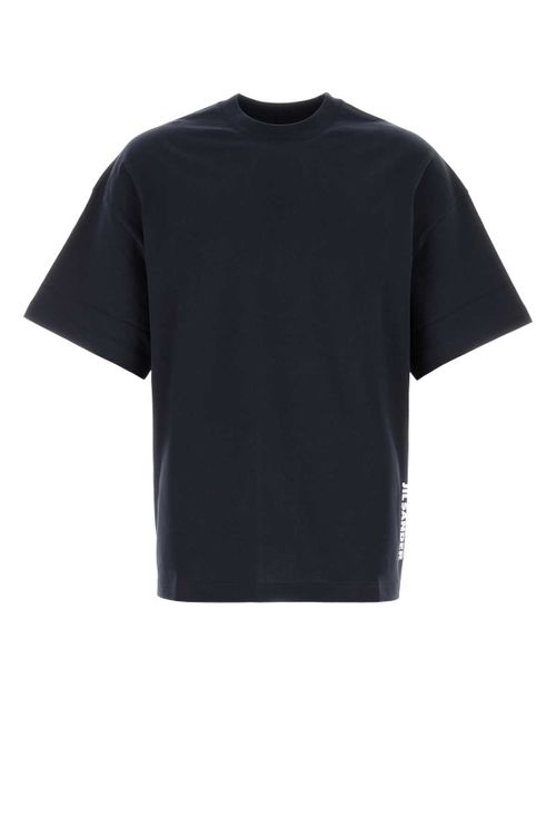 Cotton Crewneck T-Shirt — Navy