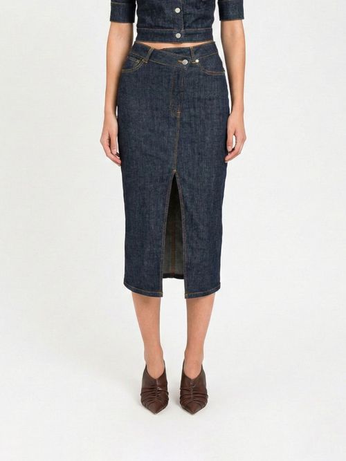 Skirt Woman color Denim