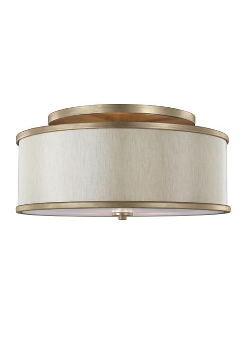 Sunset Gold Three Light Semi-Flush Mount from the Lennon Collection