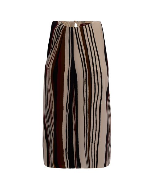 Multicolour Crew Neck Stripes Top
