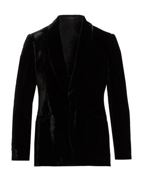 Man Blazer Black Size 40 Cotton