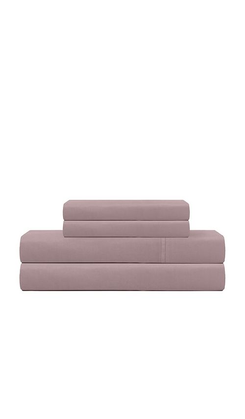Barefoot Dreams Cal King Washed Bamboo Sheet Set in Purple