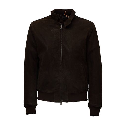 Jeff Destroy Diamond-Quilted Leather Baracuta Jacket