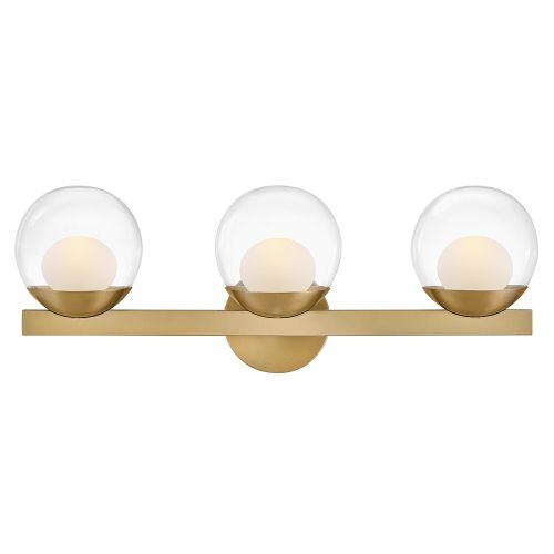 Lacquered Brass LED Bathroom Vanity Light from the Sunni Collection
