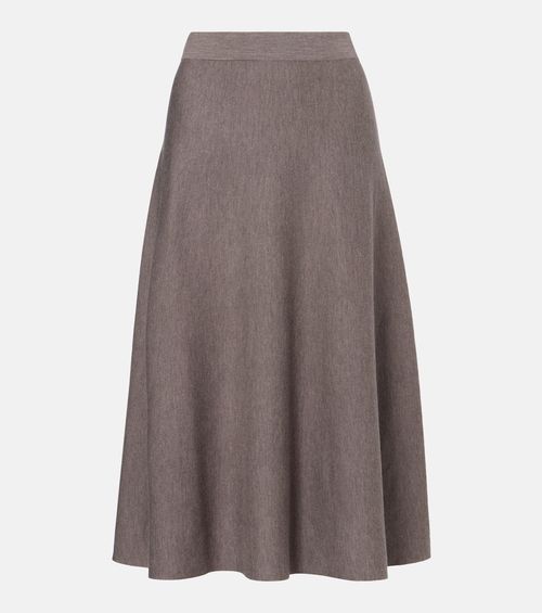 Virgin wool midi skirt