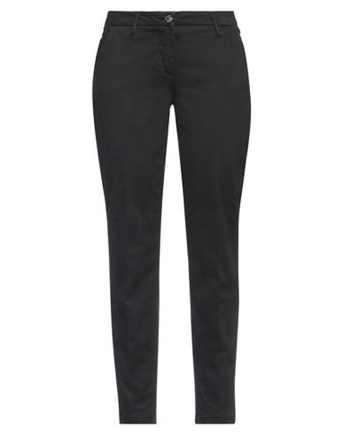 Woman Pants Black Size 24 Cotton, Rayon, Elastane