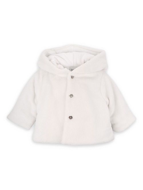 Faux-fur coat - White