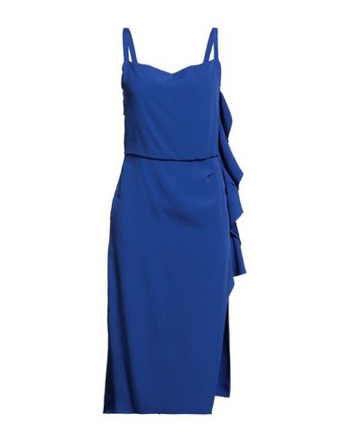 Caractère Woman Midi dress Bright blue Size 2 Viscose, Polyester