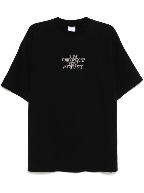 'I'm Perfect You Adjust' Regular T-shirt - Black