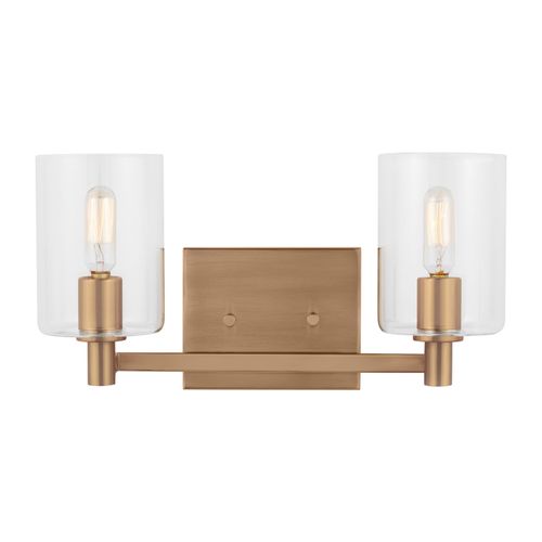 Fullton 2-Light LED Bathroom Vanity Light in Satin Bra