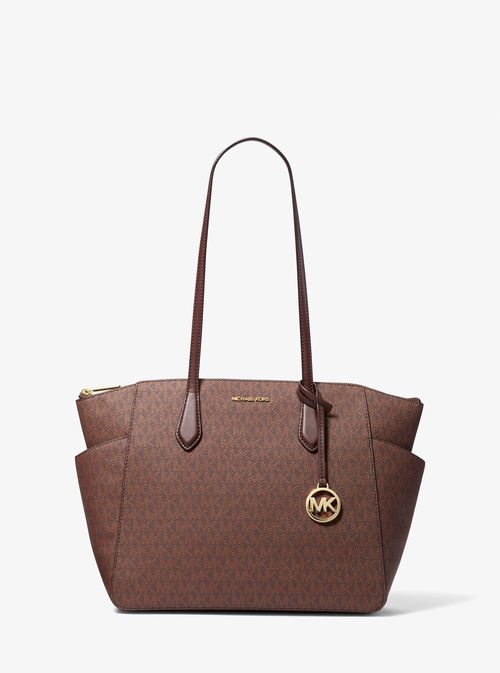 Marilyn Medium Signature Logo Tote Bag in Brown - One Size
