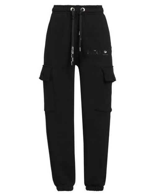 M. c.u. Marco Cassese Union Woman Pants Black Size L Cotton, Swarovski Crystal