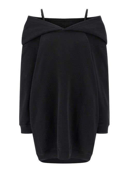 Off-Shoulder Hooded Dress