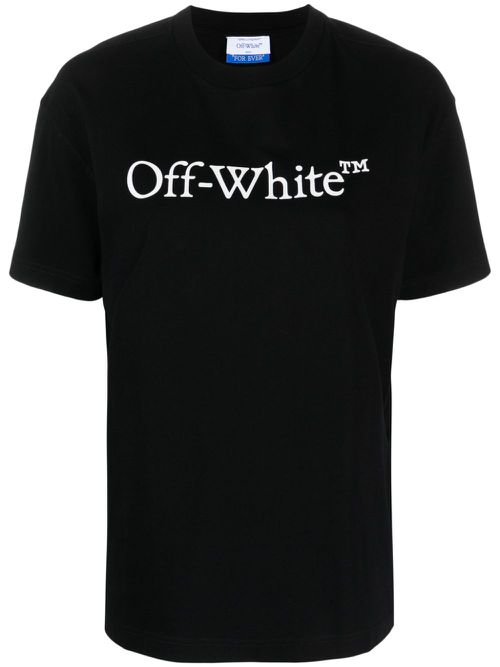 Bookish logo-print cotton T-shirt - Black