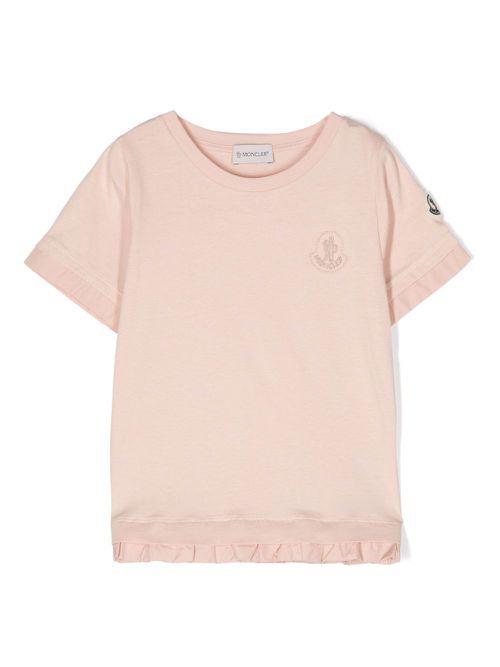 Layered cotton T-shirt - Pink