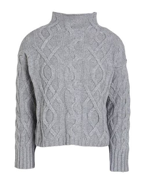 Woman Turtleneck Grey Size 2 Wool, Viscose, Polyamide, Cashmere