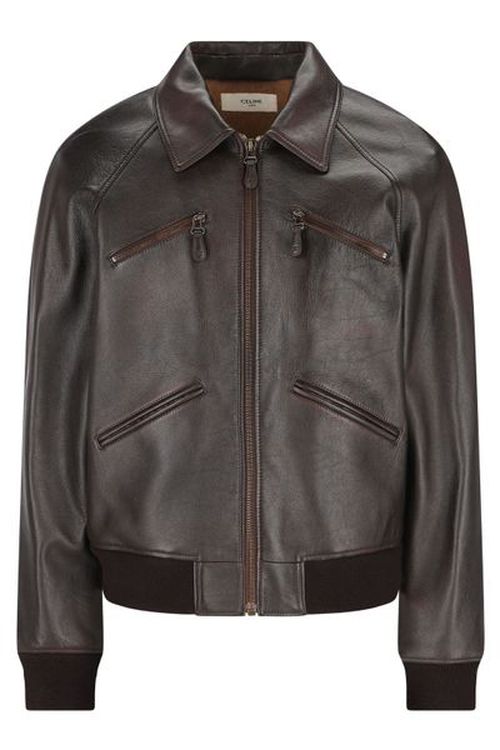 Celine Leather Bomber Jacket