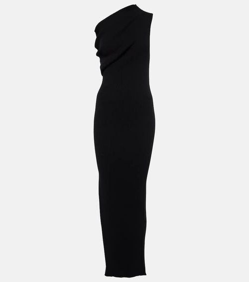 One-shoulder jersey maxi dress