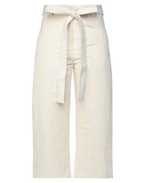 Woman Pants Ivory Size 10 Cotton, Linen