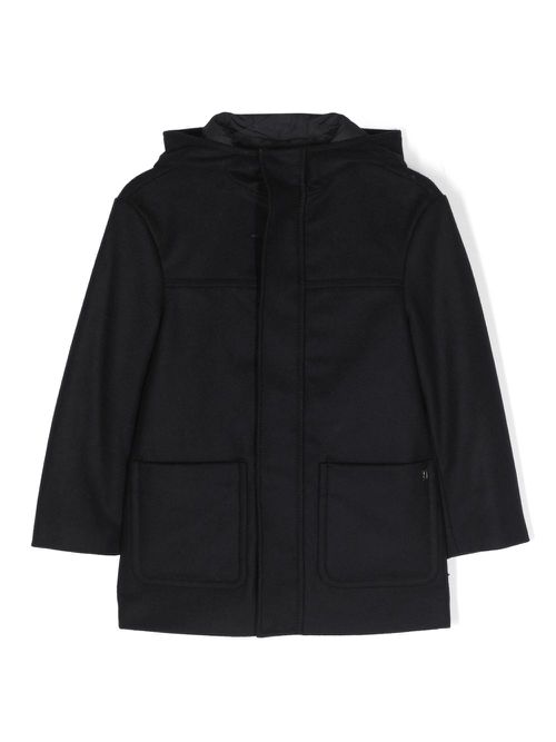 DONDUP KIDS logo-plaque hooded jacket - Blue