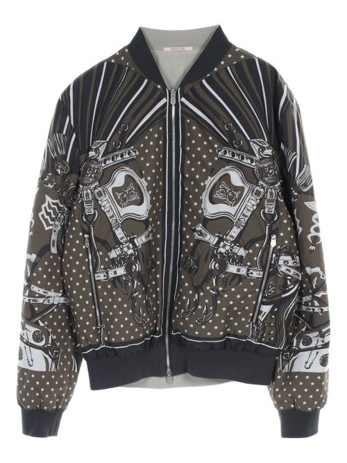 2010s Cheval bandana-print bomber jacket - Grey