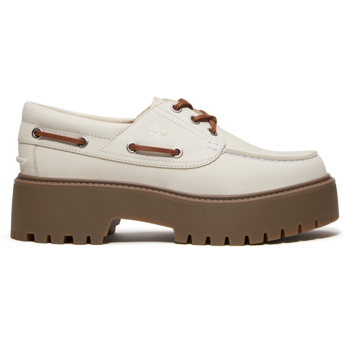 Timberland Womens Stone Street Boat Shoe - Off-White Leather