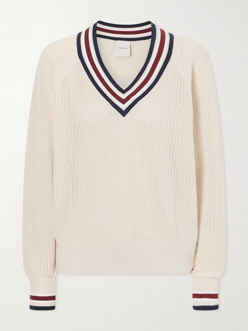 Open-knit Cotton Sweater - Cream
