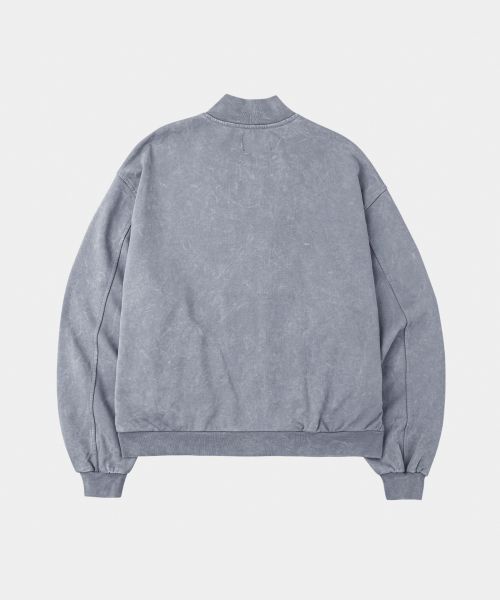 Heavy Cotton Garment Stadium Varsity Jacket Sky Blue