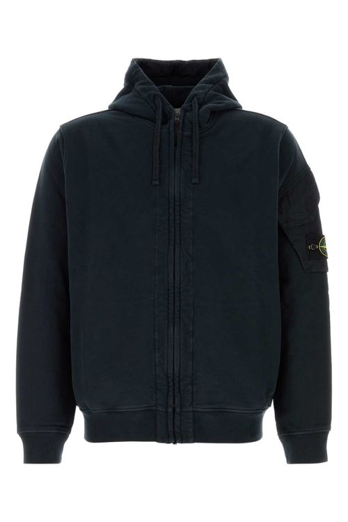Cotton Gabardine Hooded Hooded Jacket — Navy