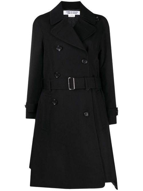 Double-breasted coat - Black