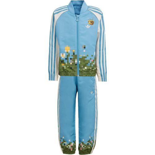 Adidas Originals Kids Unisex x Minecraft Track Suit Set - Pale Blue Recycled Material - 5-6Y