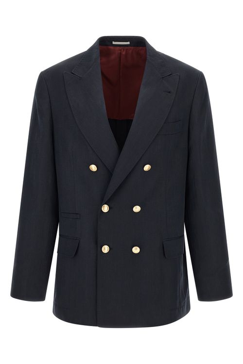 Silk Twill And Linen Délavé Blazer