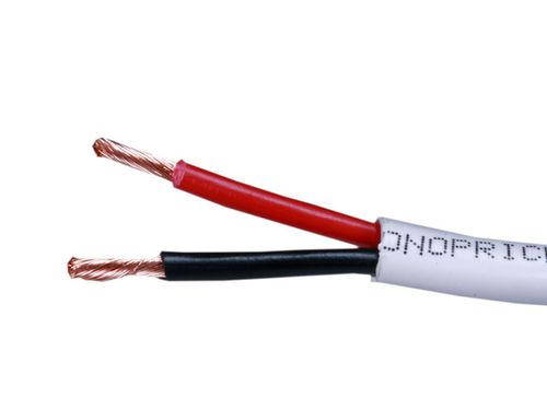 Speaker Wire, CL2 Rated, 2-Conductor, 12AWG, 1000ft, White
