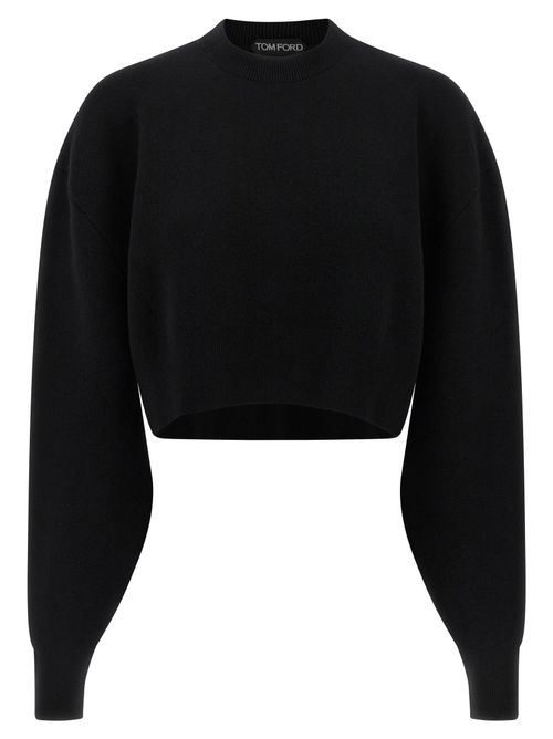 Virgin Wool and Cashmere Sweater — Black