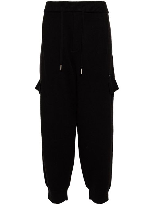 Panther knitted track pants - Black