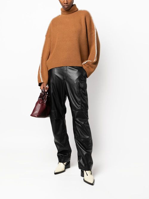 Sands faux-leather cargo pants - Black