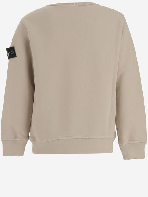 Stretch Cotton Sweatshirt — Beige