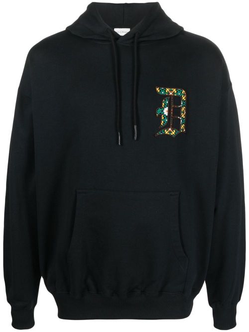 Logo patch hoodie - Black