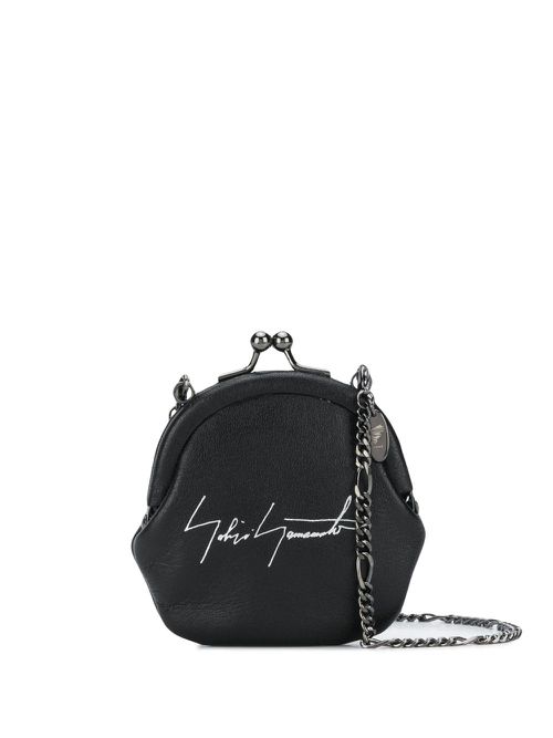 Logo print twist wallet - Black