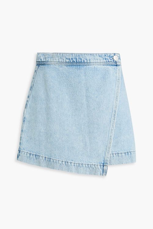 Aven denim mini wrap skirt - Blue - 24