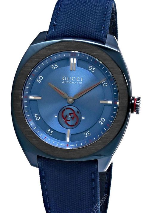 GUCCI Interlocking G Automatic 41MM Blue PVD Men's Watch YA142331