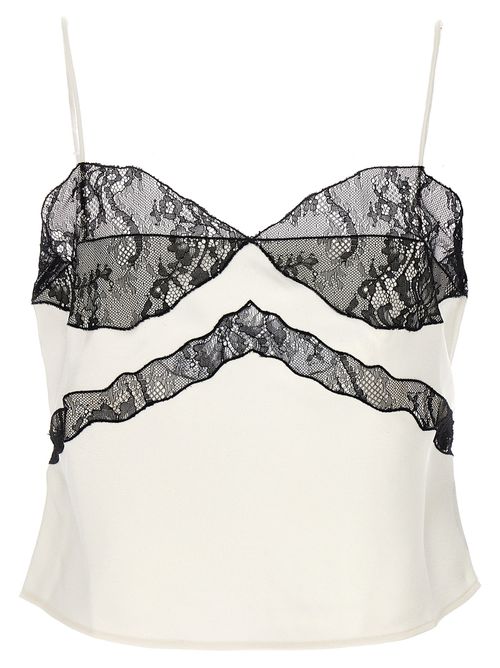 -Narcisa Top Bianco/Nero-Donna