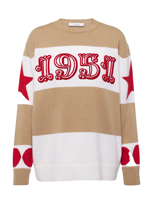 Light Brown Dirce 1951-motif Striped Jumper