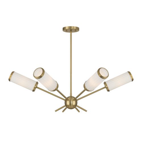 Denison 6-Light Chandelier in Warm Brass by Dann Foley